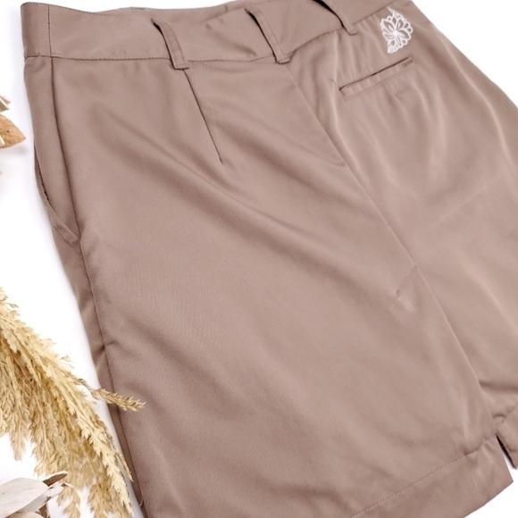 Izod XFG Stretch Brown White Floral Skirt sz 4 - Picture 8 of 15